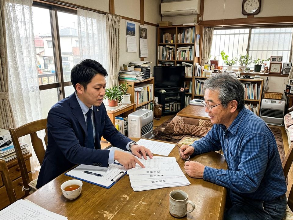 担当者による査定・ご説明の様子
