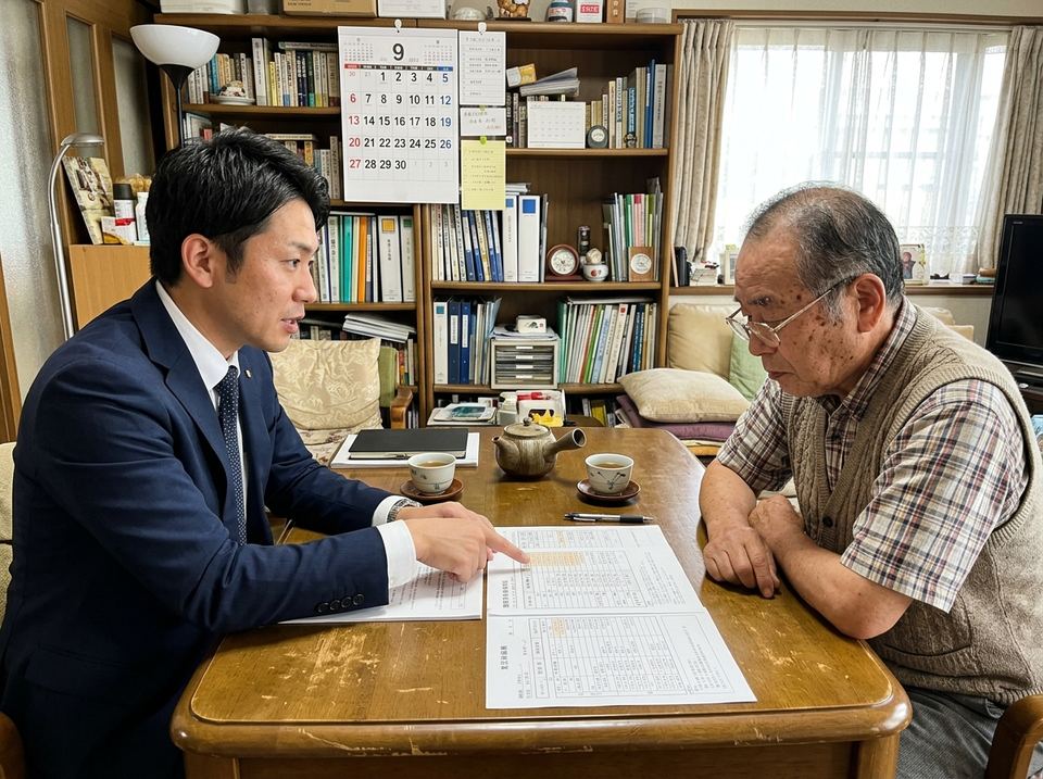 担当者による査定・ご説明の様子